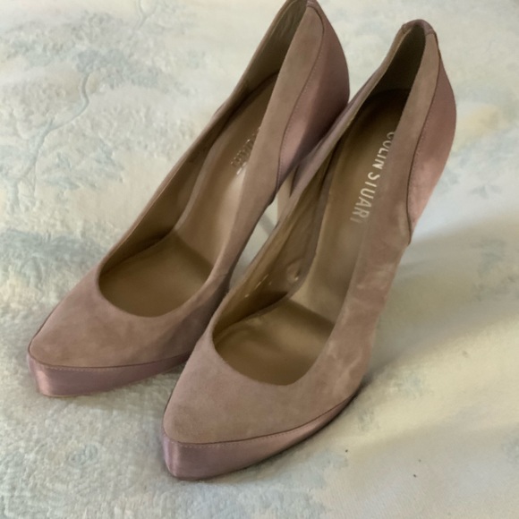 Dusty pink suede Colin Stuart high heels - Picture 1 of 4